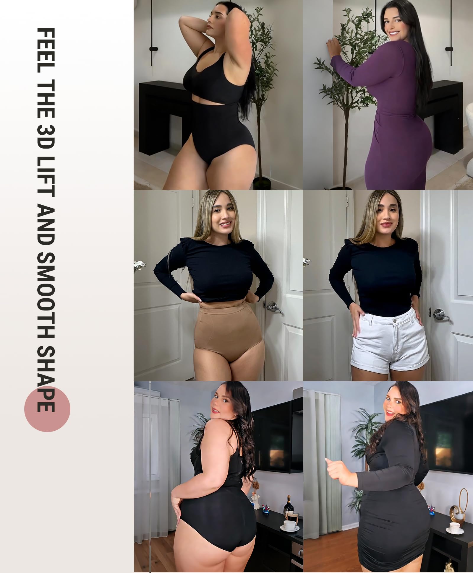 FeelinGirl Body Shaper Tummy Control Shapewear Underwear High Waisted Shaping Briefs Panty Girdle - Image 4