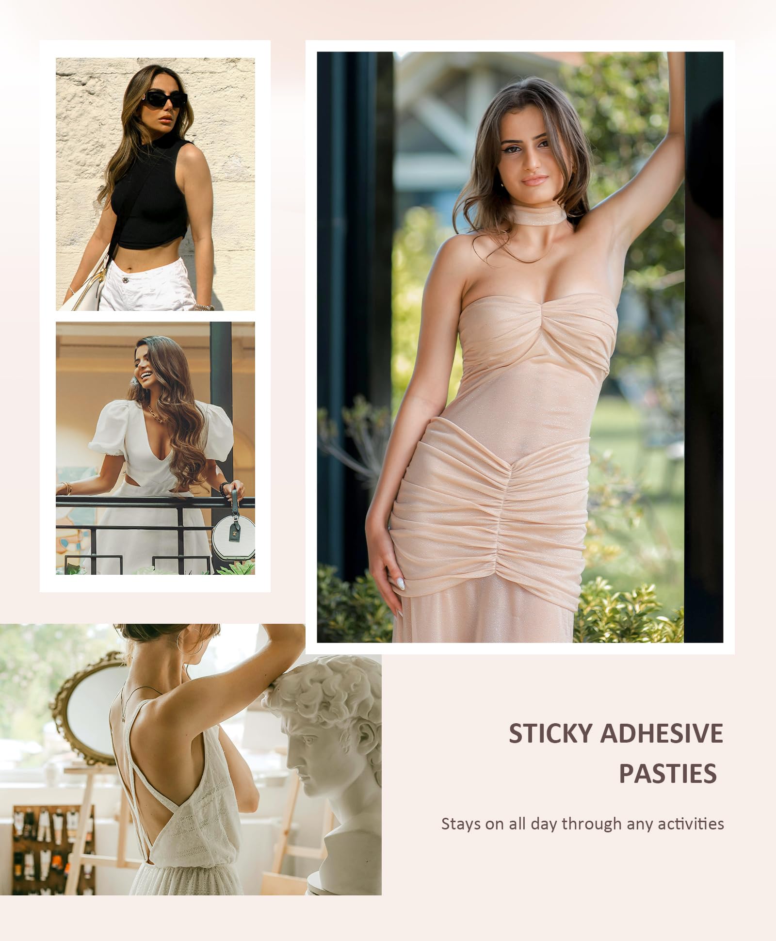 FeelinGirl Breathable Nipple Covers for Women Sticky Adhesive Silicone Nipple Pasties Reusable Nipple Cover - Image 7