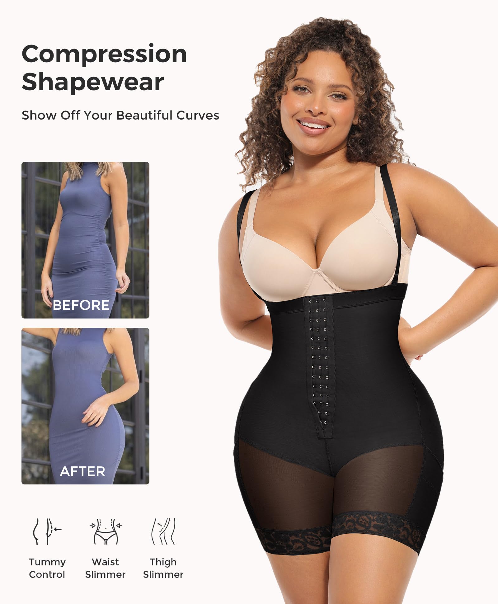 FeelinGirl Faja Body Shaper Tummy Control Shapewear for Women Butt Lifter Post Surgery Fajas Postparto Para Mujer - Image 3