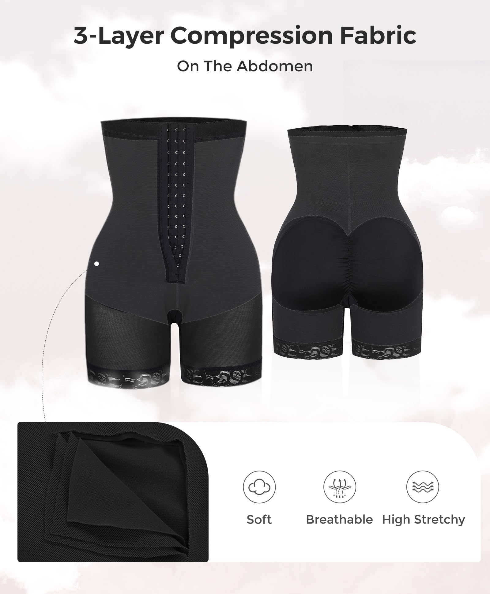 FeelinGirl Faja Body Shaper Tummy Control Shapewear for Women Butt Lifter Post Surgery Fajas Postparto Para Mujer - Image 5