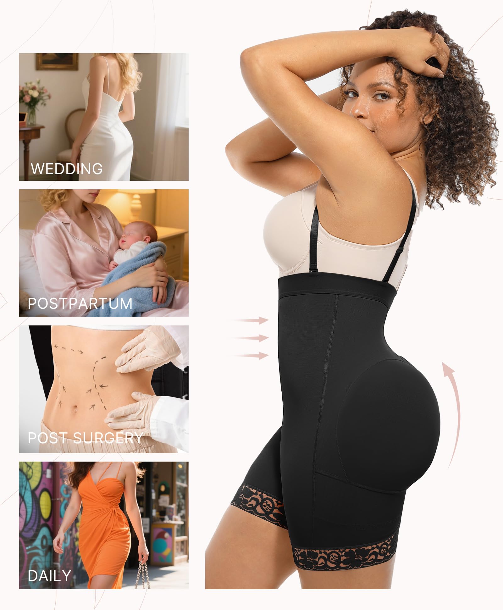 FeelinGirl Fajas Colombianas Shapewear for Women Post Surgery Compression Garment Tummy Control Shaper with Zipper Crotch - Image 5