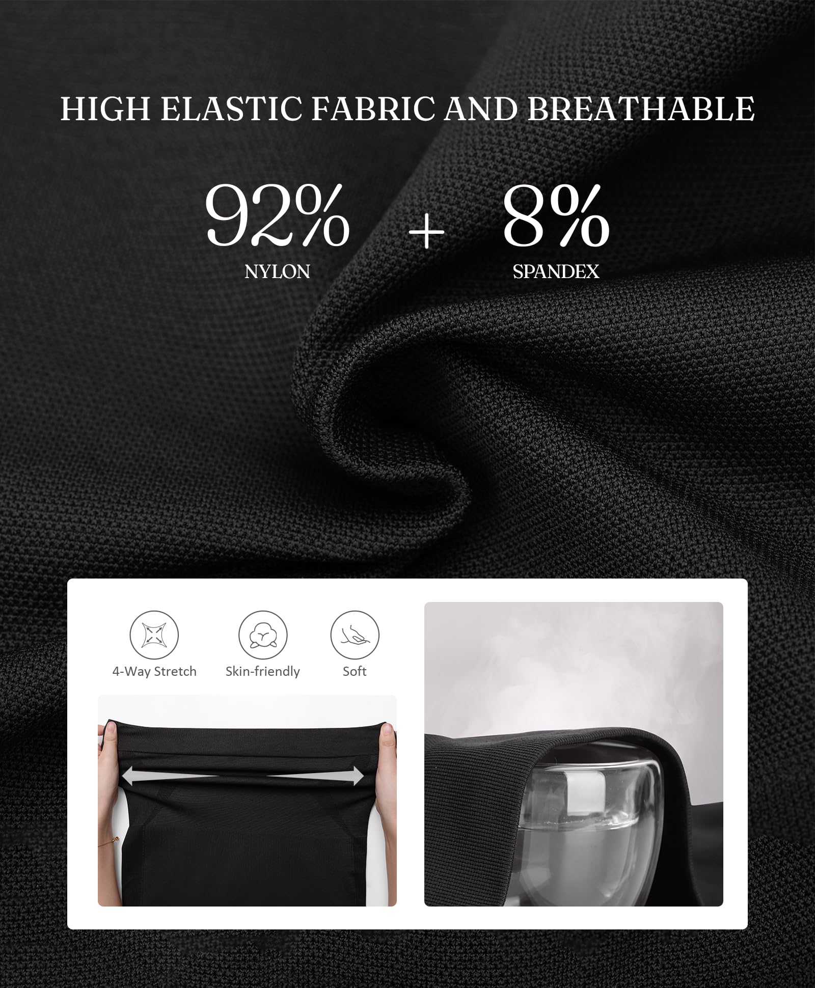 FeelinGirl Leggings for Women Tummy Control High Waisted Compression Leggings Seamless Shapewear Pants Non-See-Through - Image 5