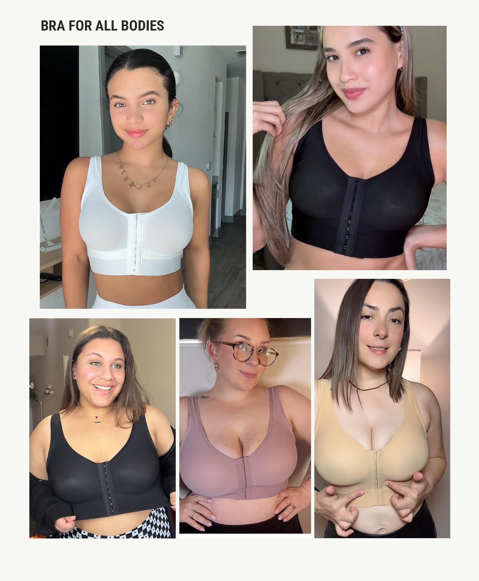 FeelinGirl Post Surgery Bras Front Closure Compression Bra Mastectomy Bras Surgical Wireless with Adjustable Straps - Image 6