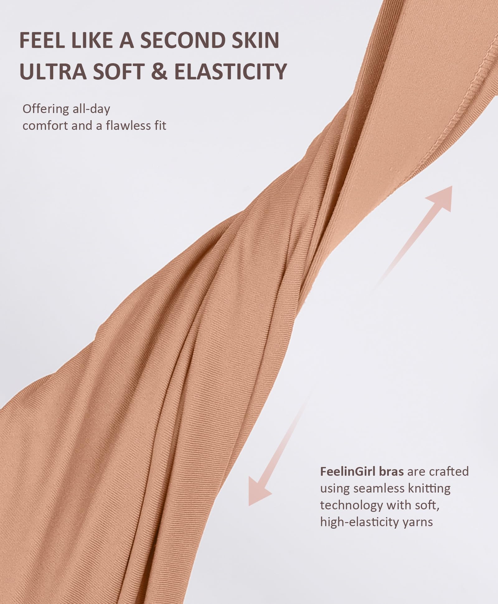 FeelinGirl Seamless Bras Wireless Bralettes for Women, No Wire Unlined Comfort Soft for Sleep, Everyday Bras - Image 7