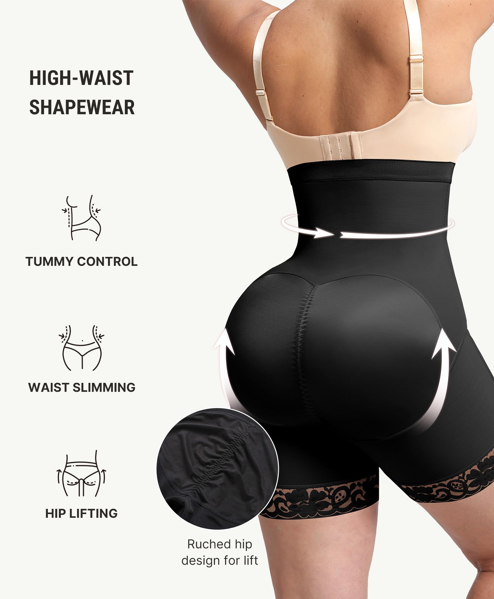FeelinGirl Shapewear Faja Body Shaper Tummy Control Shapewear Fajas Colombianas Moldeadoras Butt Lifting Shorts - Image 3