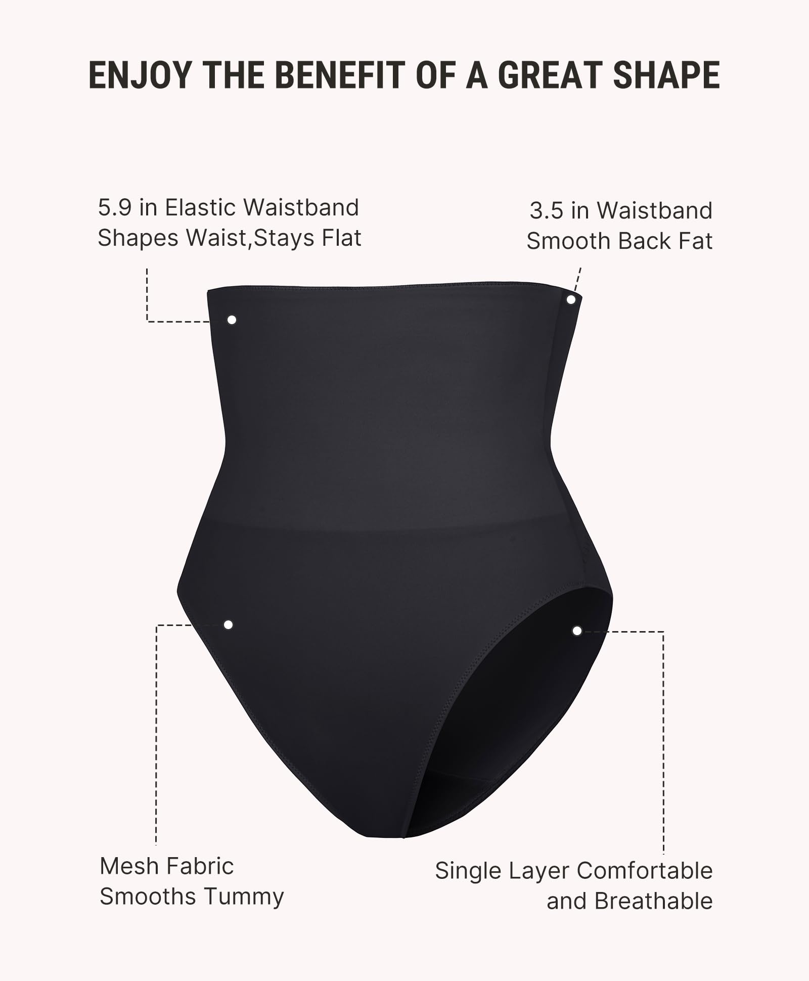 FeelinGirl Tummy Control Underwear for Women Mid-Waisted Stomach Shapewear for Women Seamless Body Shaper Panties - Image 3