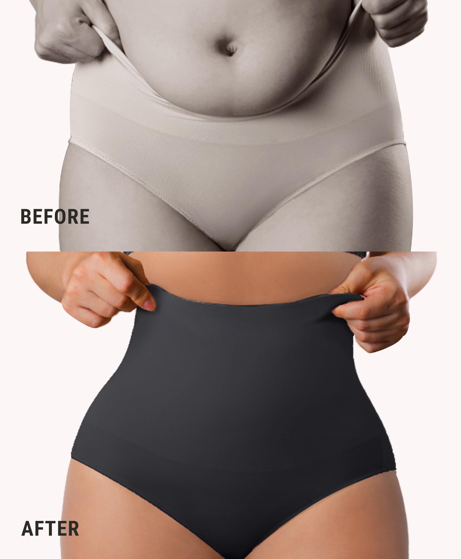FeelinGirl Tummy Control Underwear for Women Mid-Waisted Stomach Shapewear for Women Seamless Body Shaper Panties - Image 4