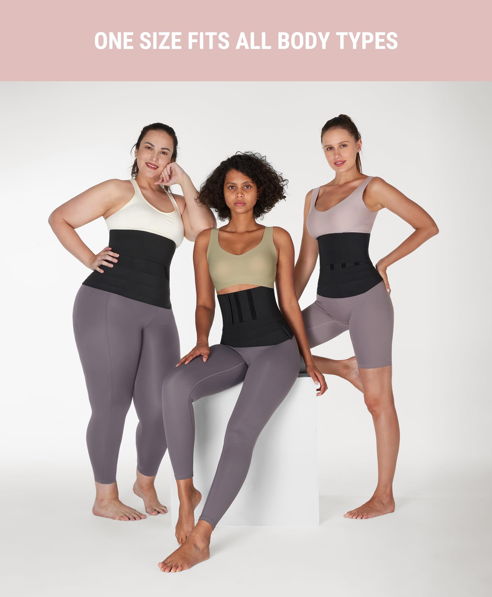 FeelinGirl Waist Trainer for Women Tummy Control Trimmer Belt Waist Cincher Bandage Wrap Plus Size Body Shaper - Image 7