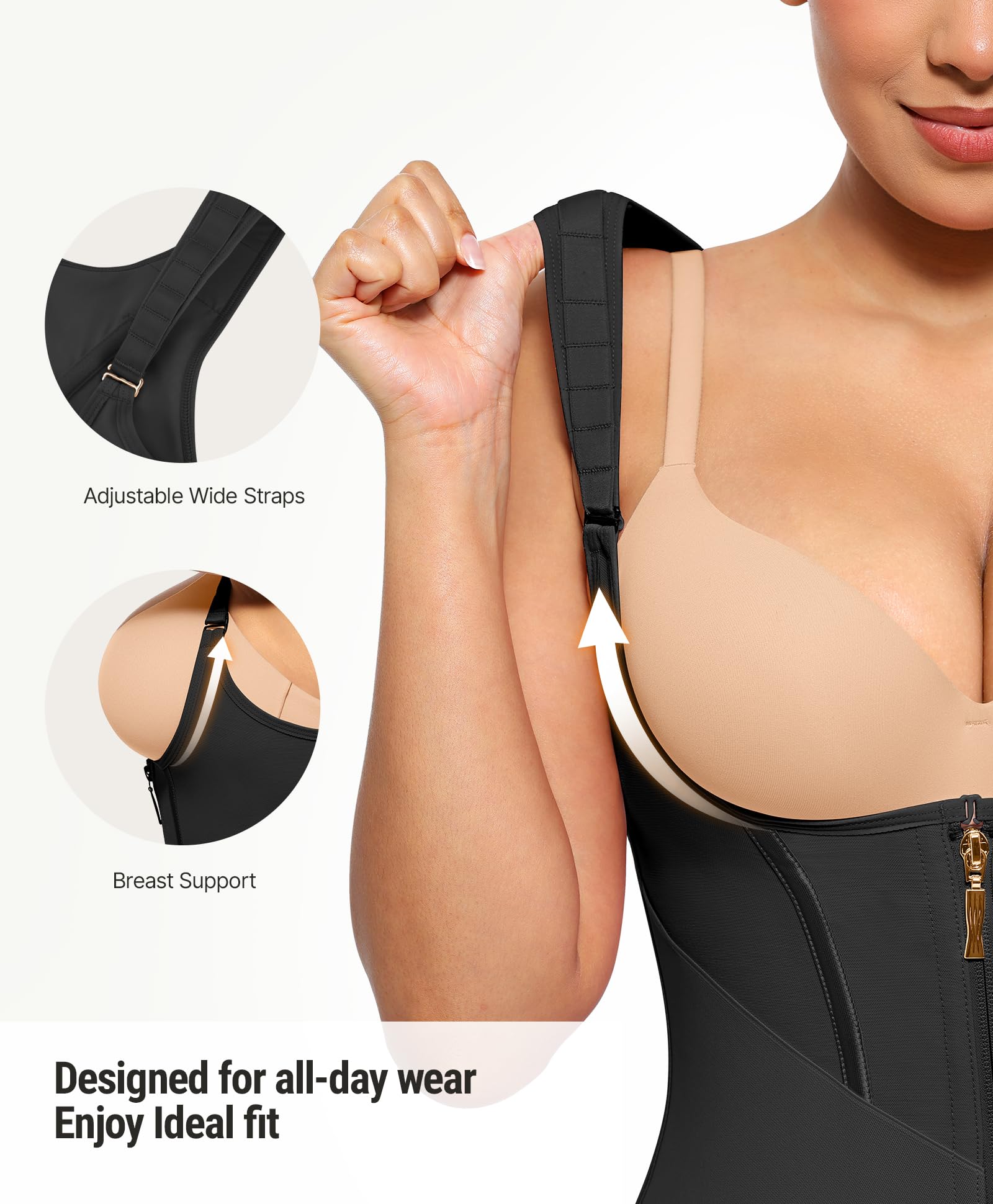 FeelinGirl Waist Trainer Vest for Women Tummy Control Corset Body Shaper Back Support Adjustable Straps Workout Faja - Image 3