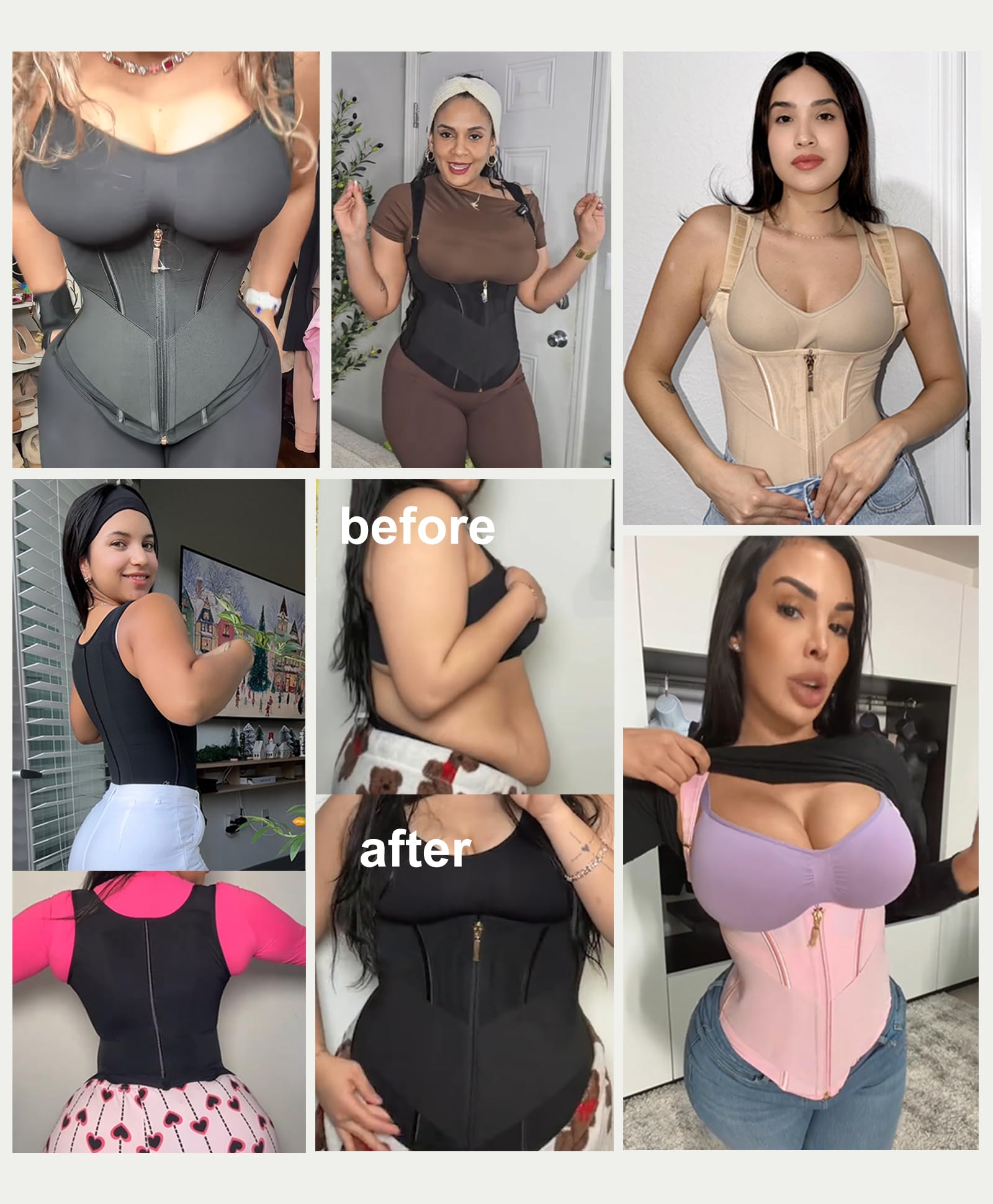 FeelinGirl Waist Trainer Vest for Women Tummy Control Corset Body Shaper Back Support Adjustable Straps Workout Faja - Image 6